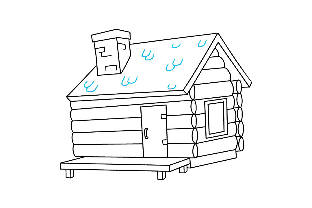 小木屋怎么画