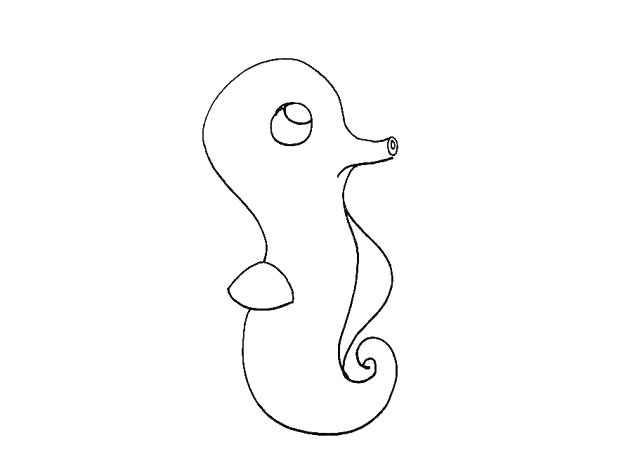 海马简笔画教程