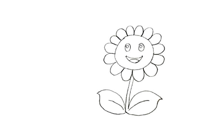 可爱的向日葵简笔画