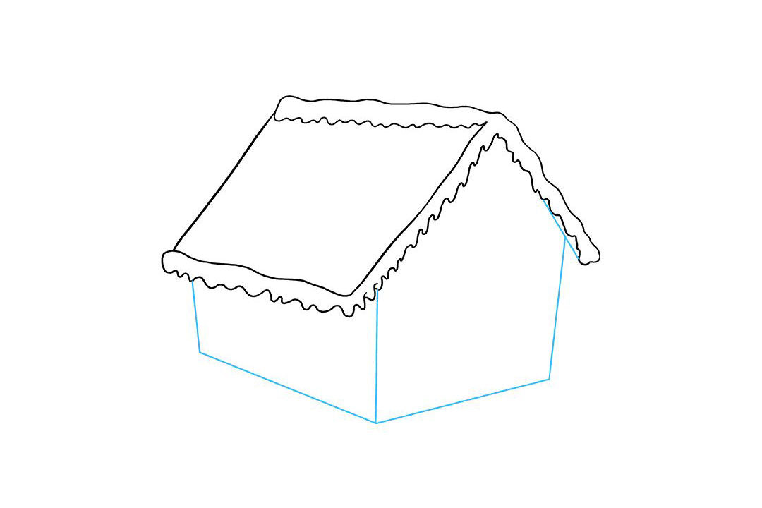 如何画姜饼屋简笔画图片
