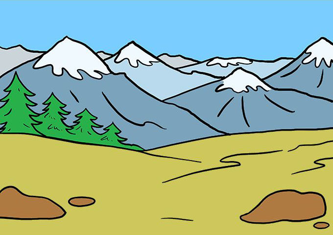 山川怎么画
