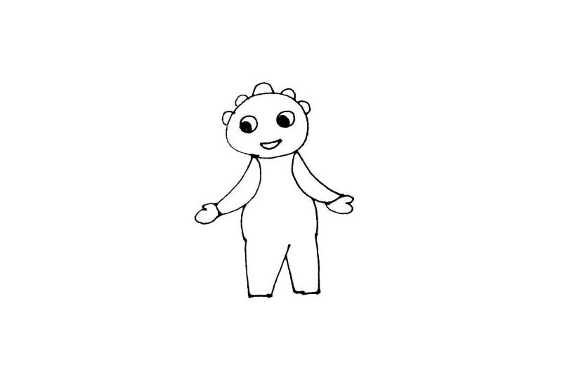 花园宝宝简笔画画法步骤