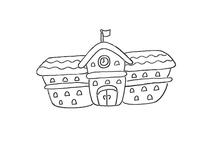学校简笔画画法步骤