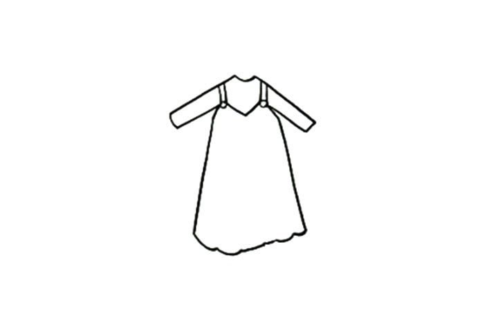 裙子简笔画大全 粉色小裙裙怎么画