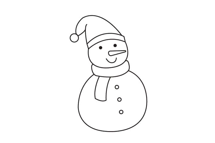雪人简笔画画法教程