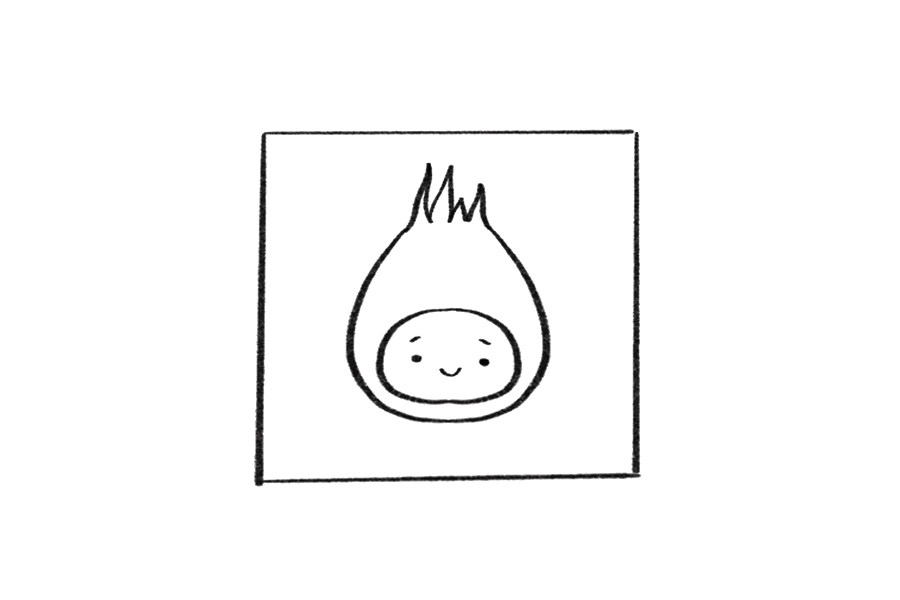 火龙果宝宝简笔画画法步骤