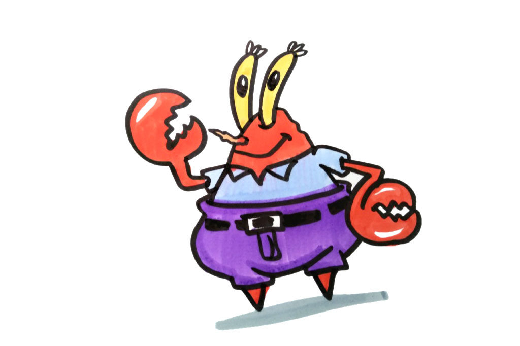 海绵宝宝动漫角色简笔画图片