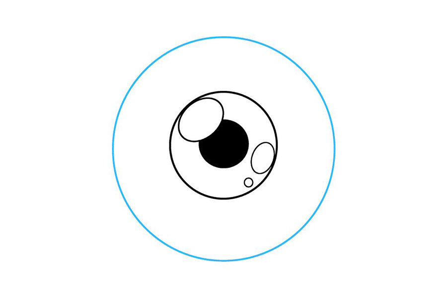 如何画瞳孔