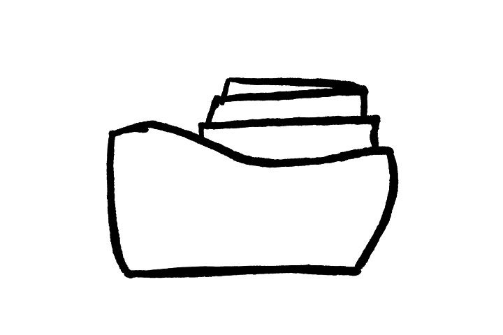 大轮船简笔画画法步骤