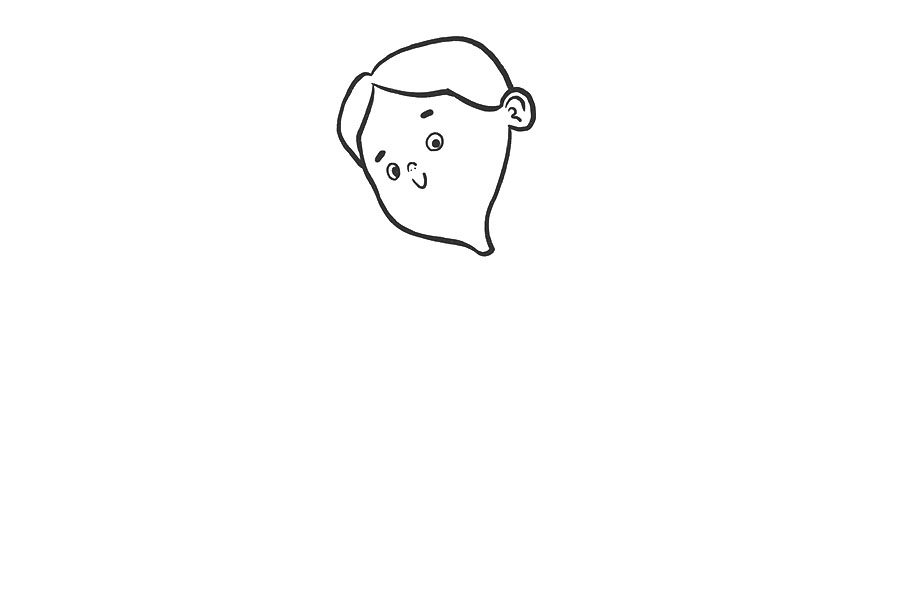 洗手的小女孩怎么画