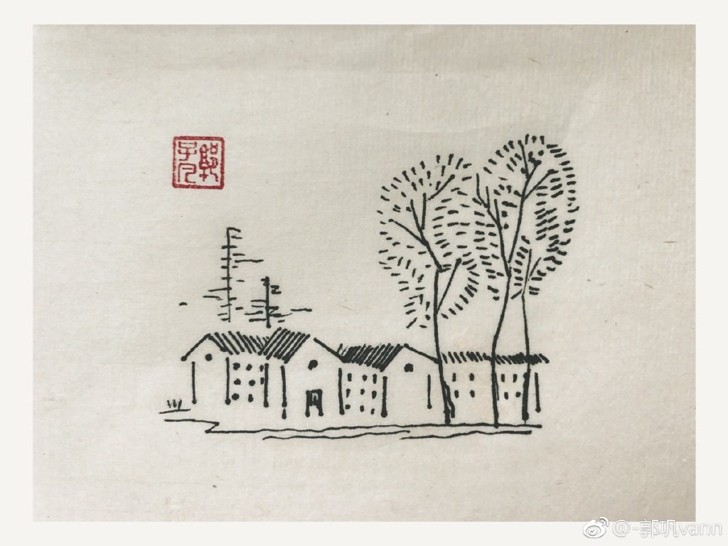 一组超简单的风景简笔画