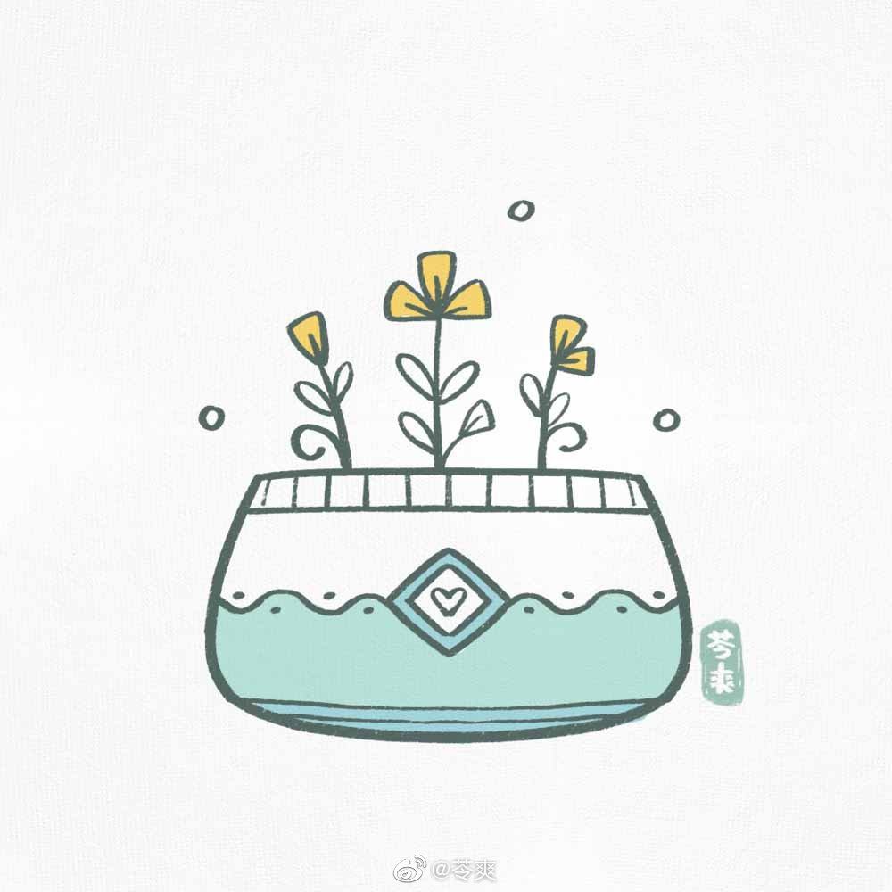 一组可爱的春日小画