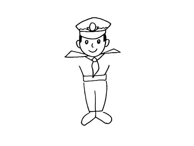 警察简笔画画法步骤