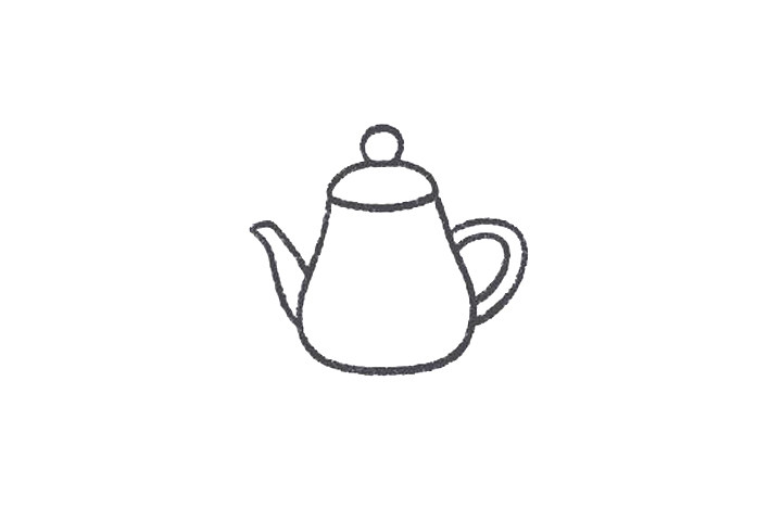 漂亮的茶壶怎么画