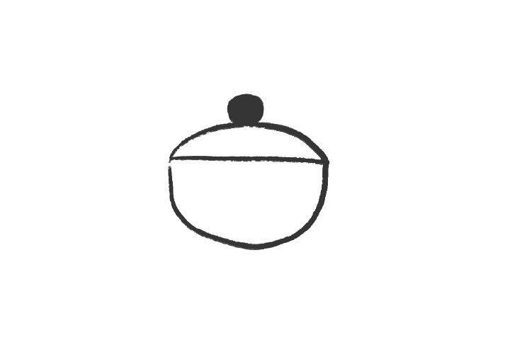 厨房用品简笔画 可爱小锅怎么画