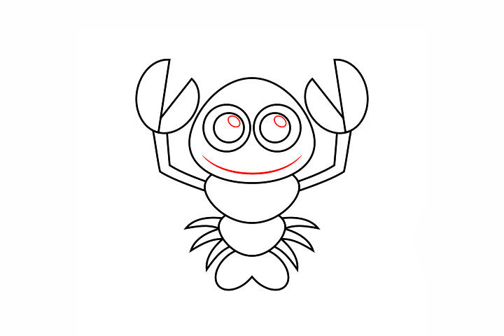 简单小龙虾简笔画画法