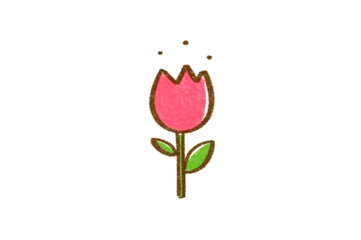 简单郁金香简笔画