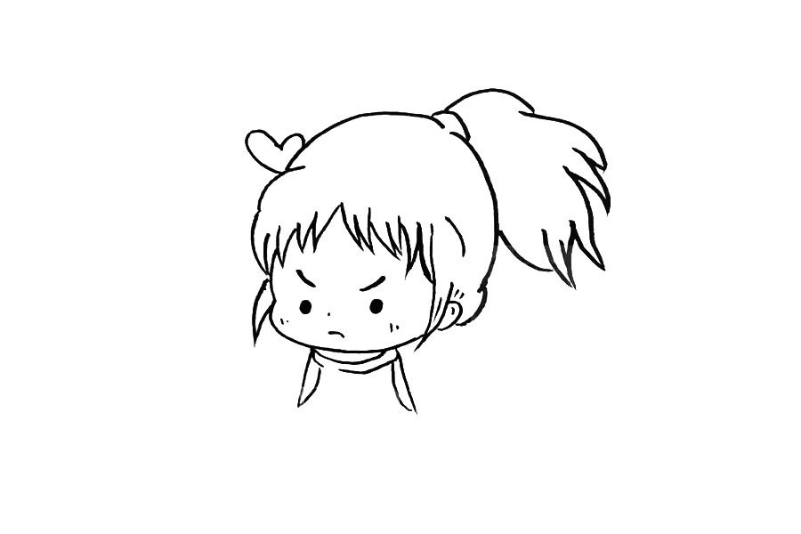 Q版柊瑠美简笔画画法步骤