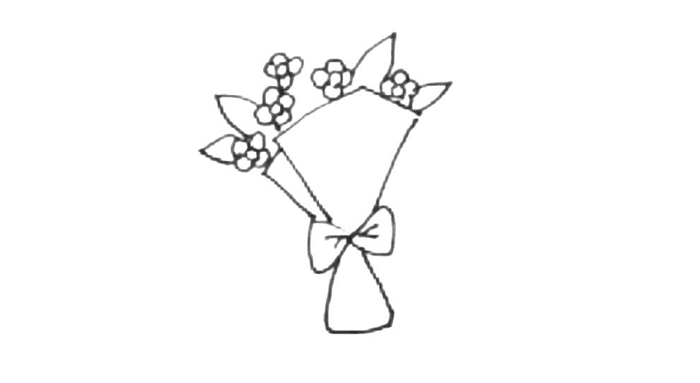 一束鲜花简笔画画法步骤