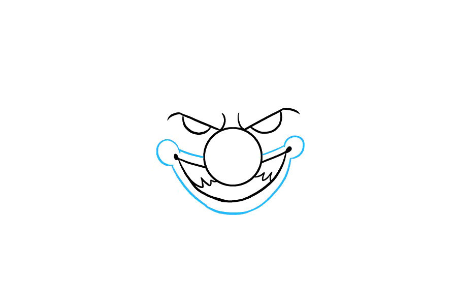 如何画一个可怕的小丑