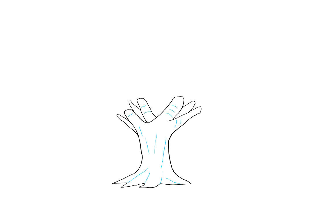 如何画橡树简笔画