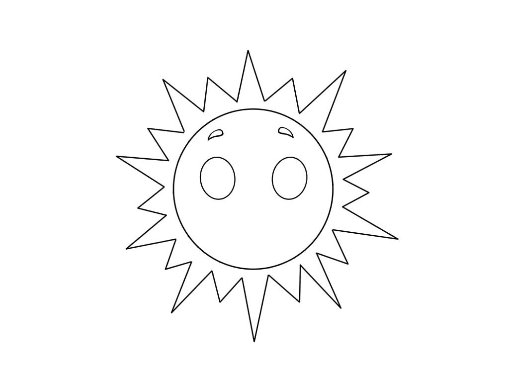 卡通太阳简笔画画法步骤