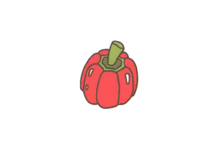如何画灯笼椒