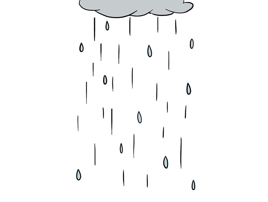 怎么画下雨天