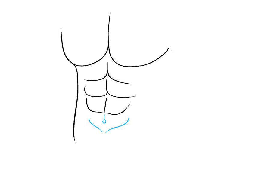 如何画腹肌