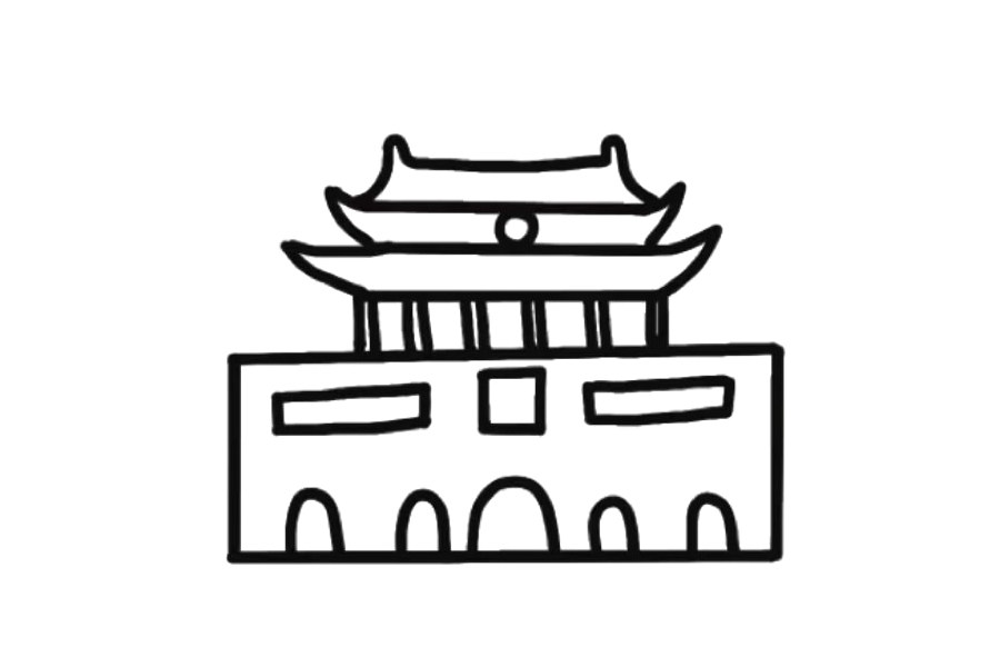 天安门怎么画简单