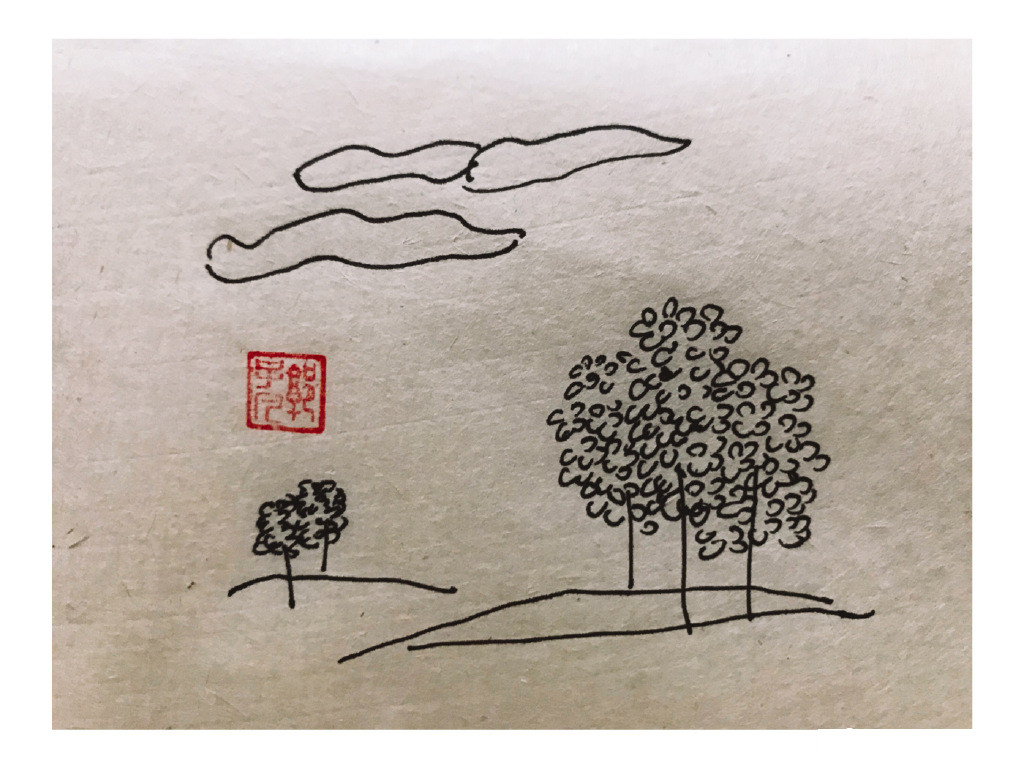 一组春天风景简笔画图片