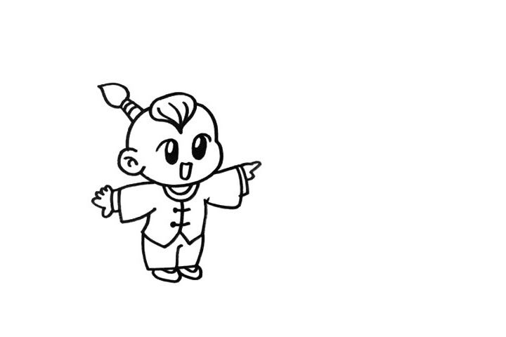 唐诗清明插画图简笔画画法步骤