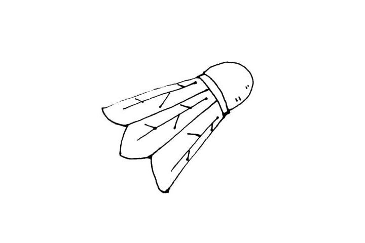 羽毛球简笔画画法