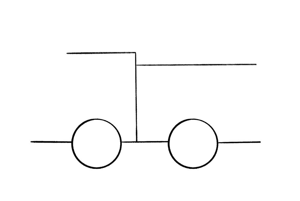 学画消防车简笔画