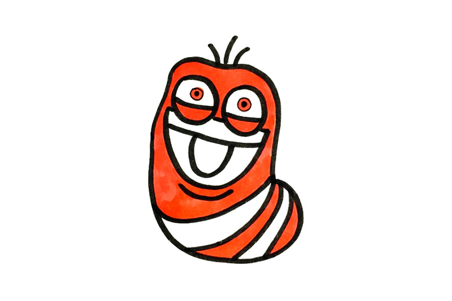 爆笑虫子 红虫子怎么画