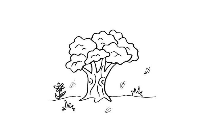 春天的大树简笔画教程