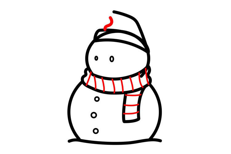 雪人简笔画画法详解