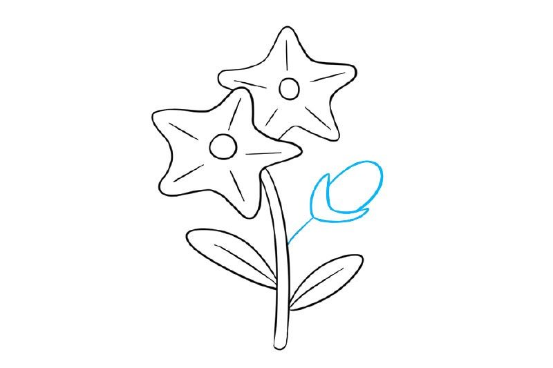 花朵简笔画大全 漂亮的紫色小花怎么画