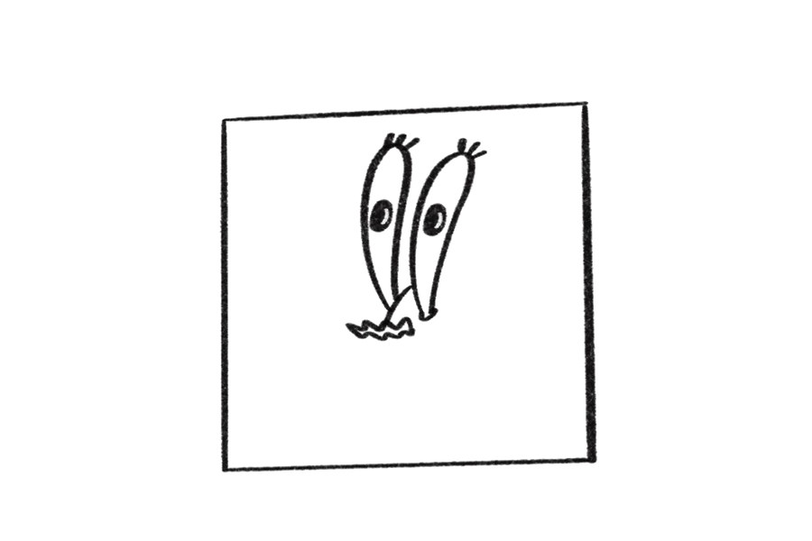 抠门蟹老板简笔画画法步骤