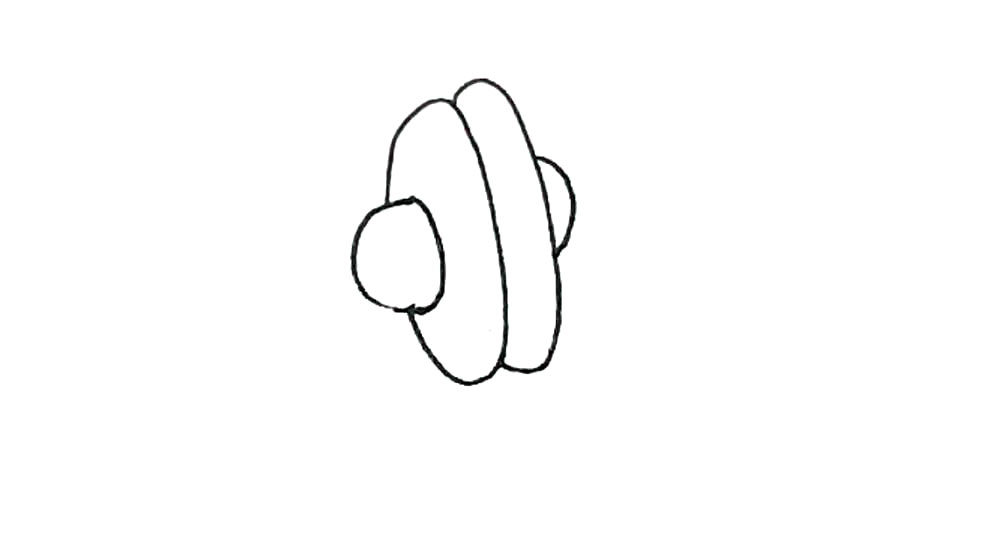 铜锣简笔画步骤详解