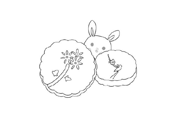 中秋月饼简笔画画法步骤