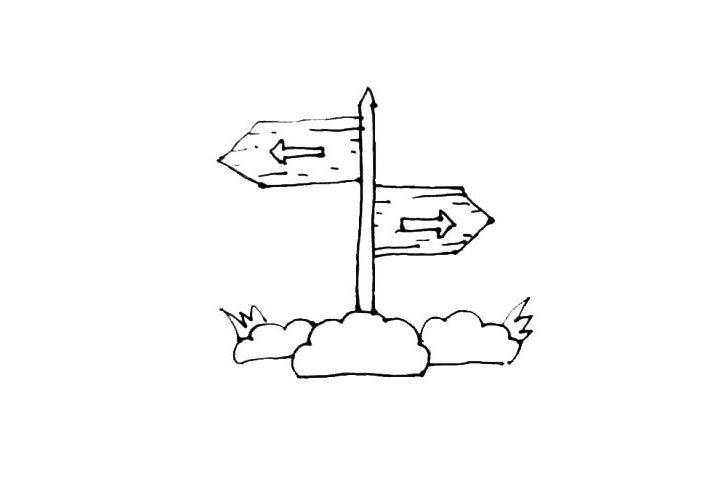 路标简笔画画法步骤