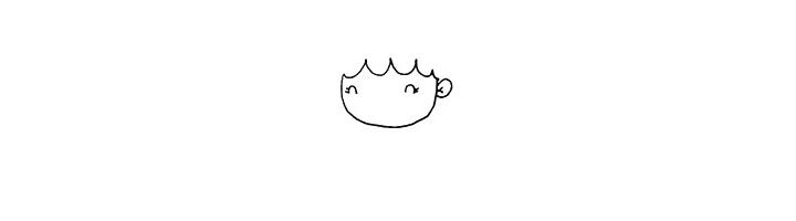 玩风车的小女孩简笔画教程