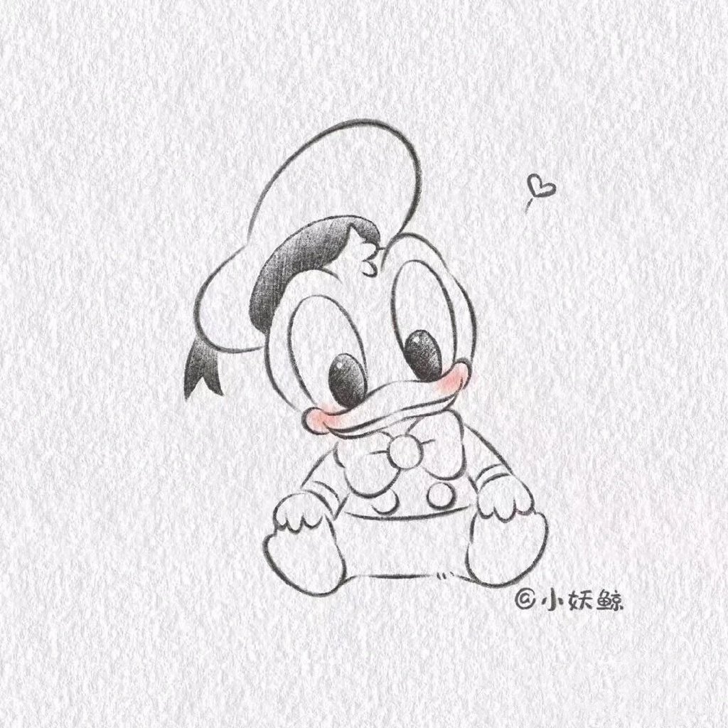 一组可爱卡通动物简笔画图片