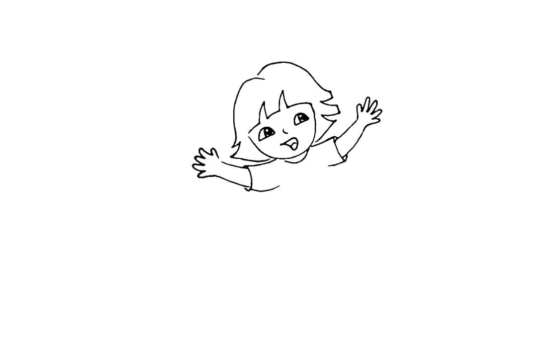 卡通人物朵拉简笔画画法教程