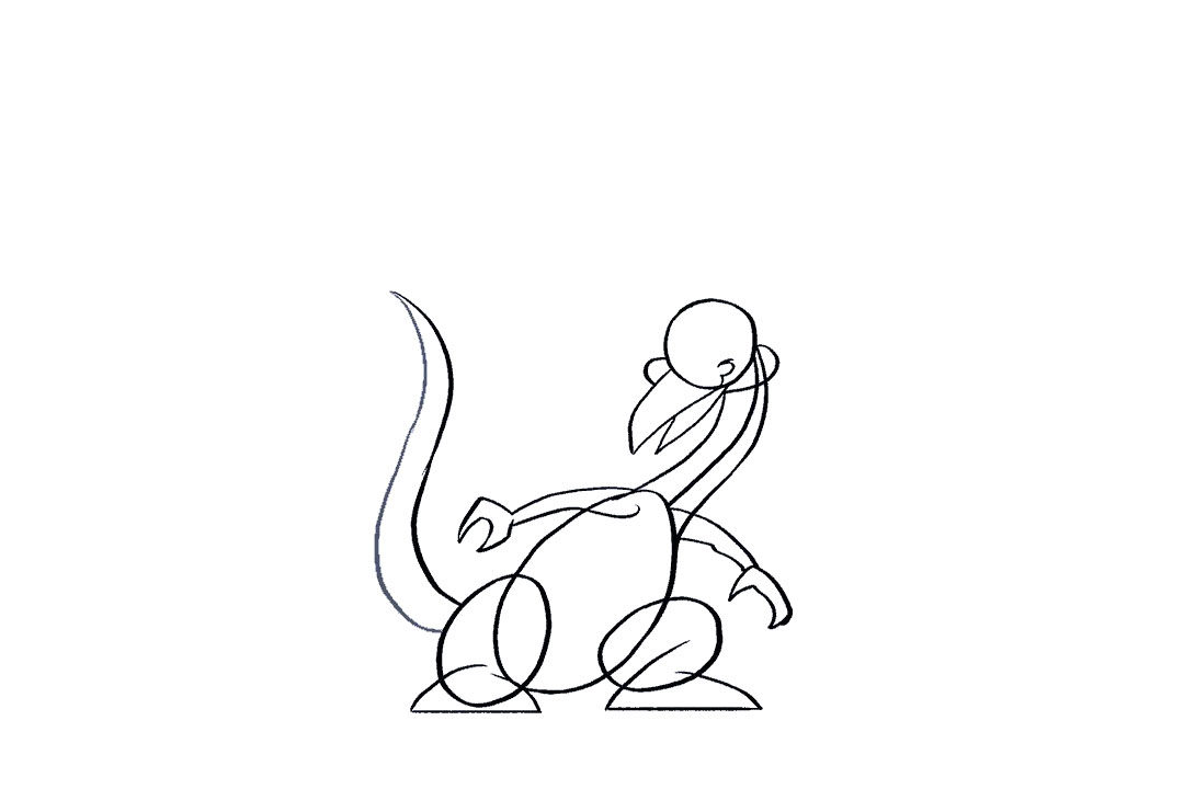如何画卡通喷火龙简笔画