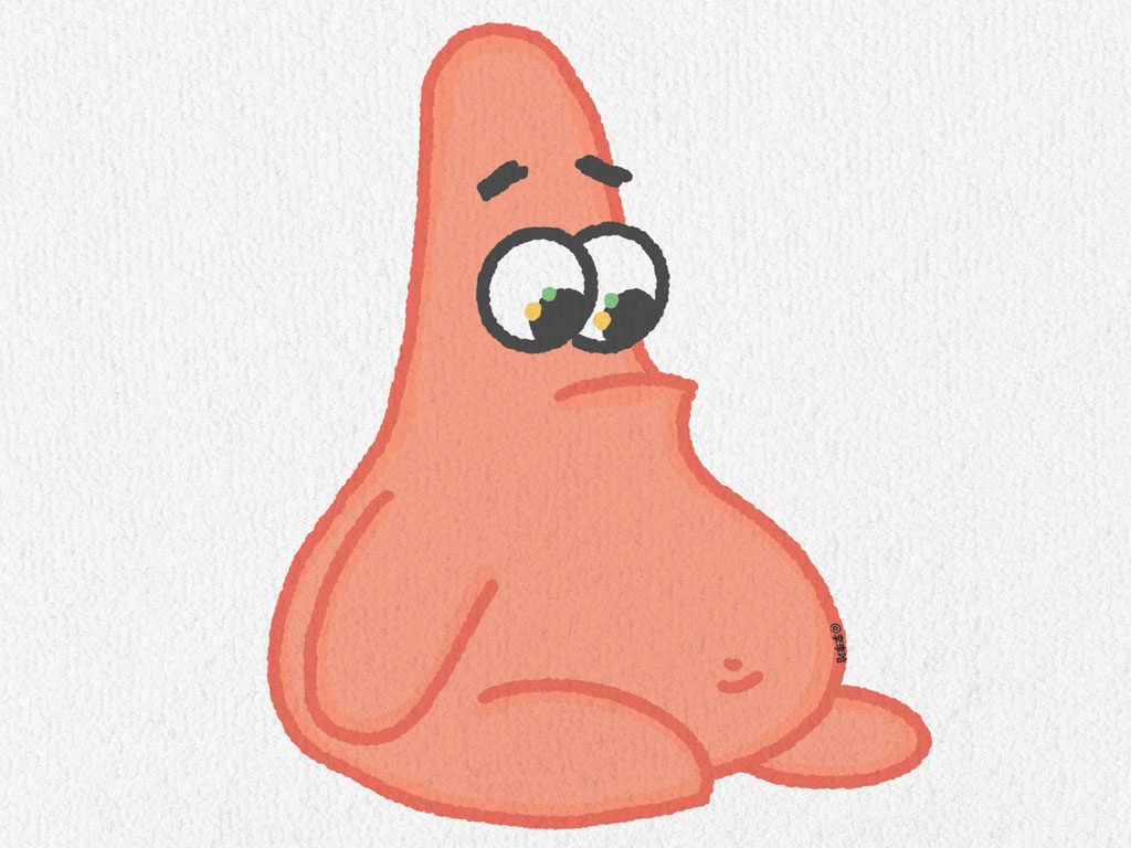 派大星头像简笔画