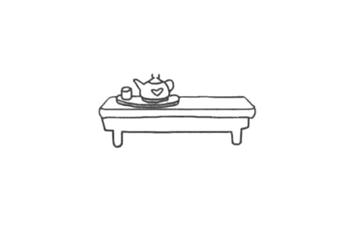 家具简笔画 茶几怎么画
