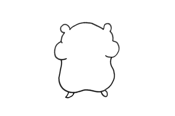 简单可爱的仓鼠简笔画画法