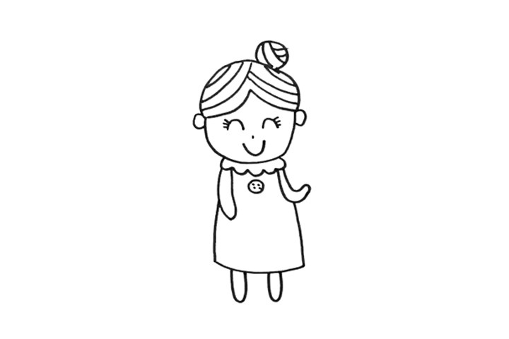 漂亮的妈妈怎么画简单